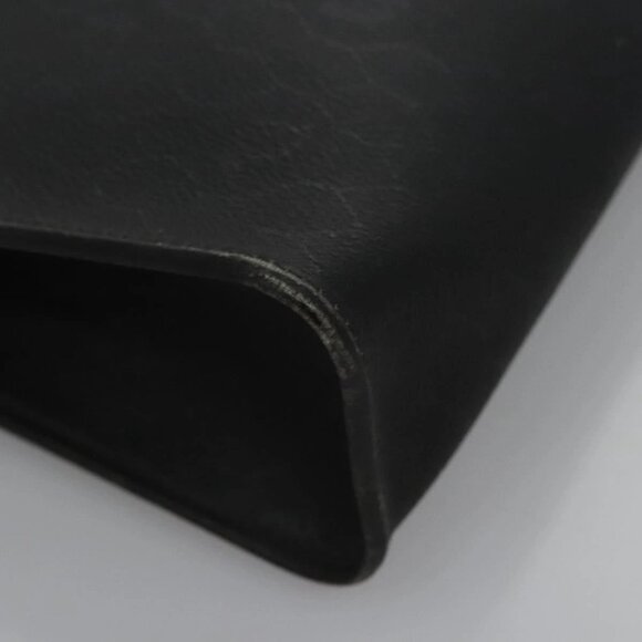 Christian Dior Honeycomb Canvas Clutch Bag PVC Leather Black Gold Auth ti2910 - Picture 9 of 16